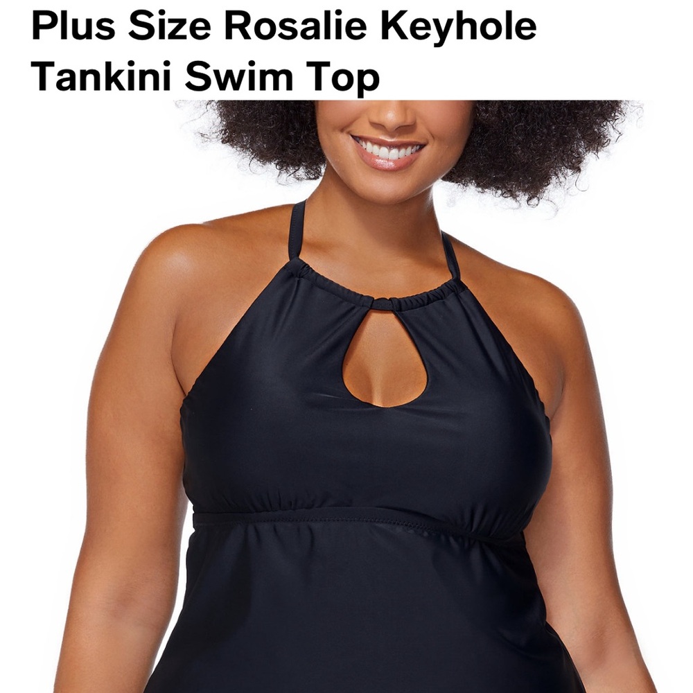 NEW Very flattering, black Tankini with underwire and padding